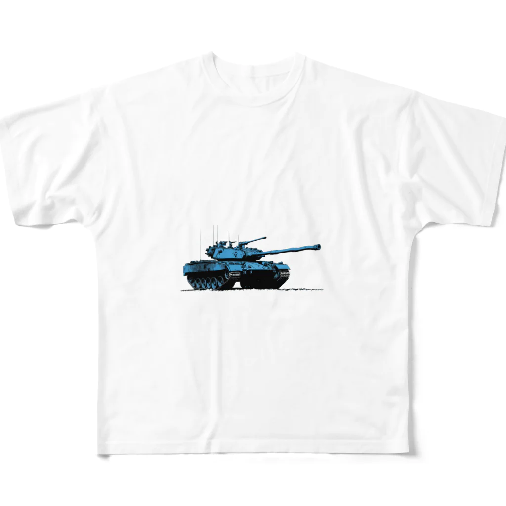 mochikun7の戦車イラスト03 フルグラフィックTシャツ