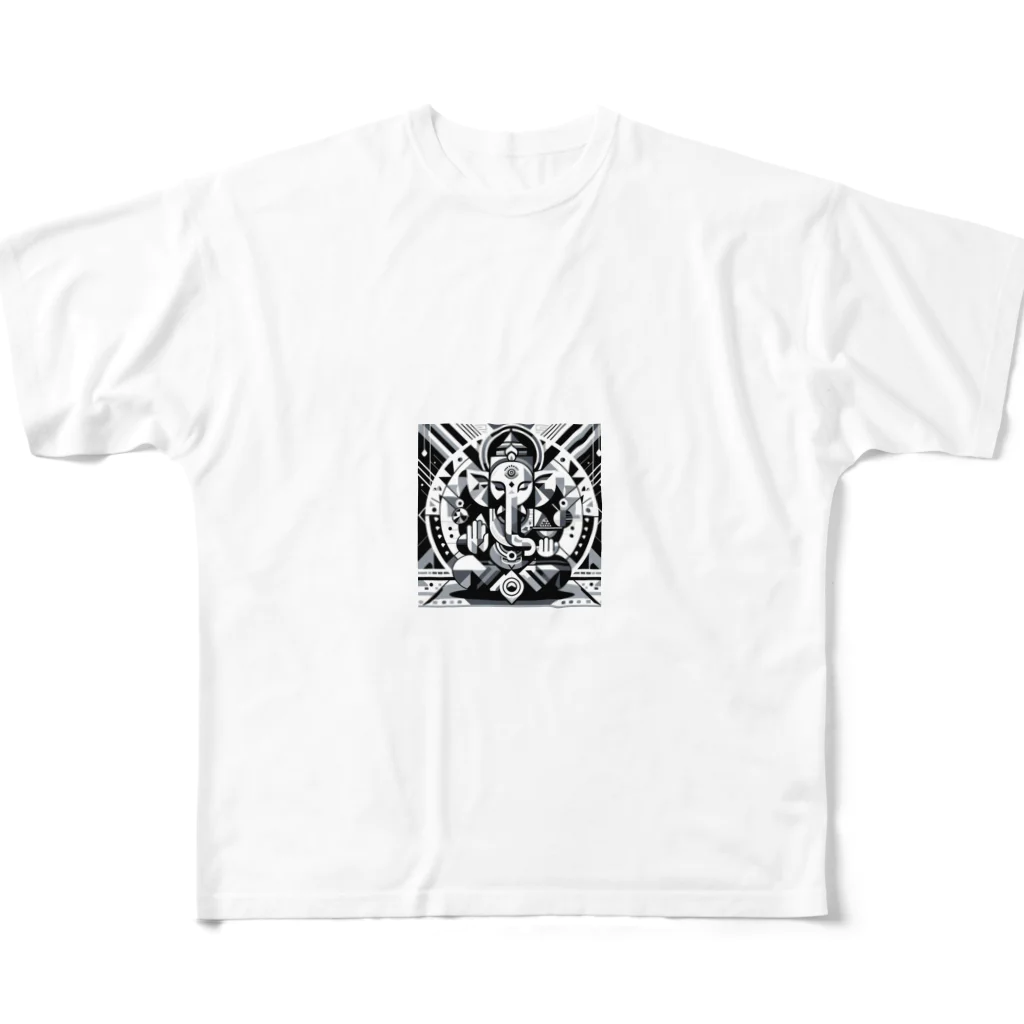 greenartの幾何学ガネーシャ All-Over Print T-Shirt