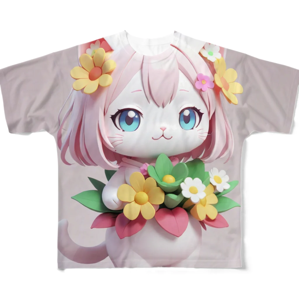 Raindanceのゆるキャット　No.1 フルグラフィックTシャツ