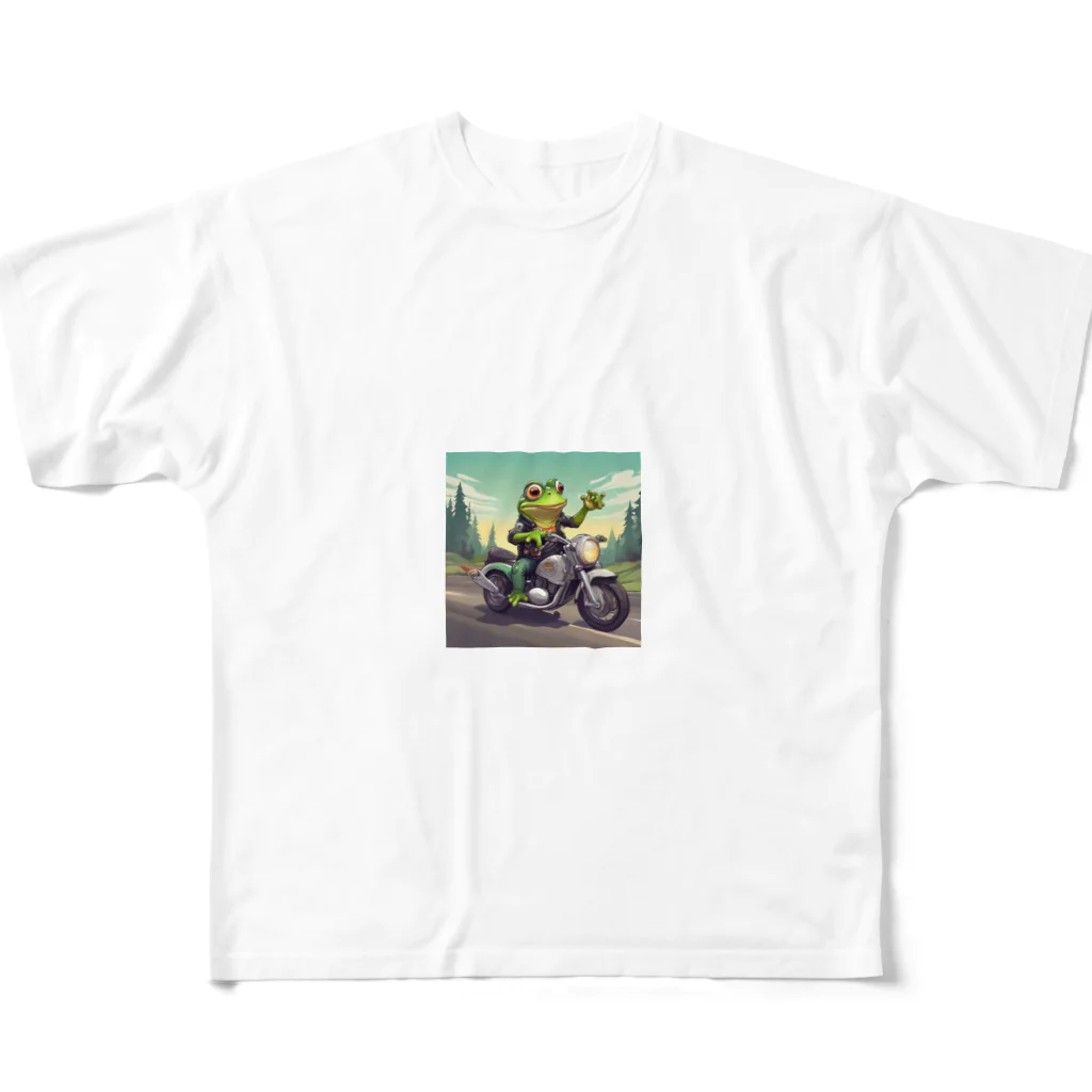 二宮大輔のカエルライダー4兄弟　3男　パオロ All-Over Print T-Shirt