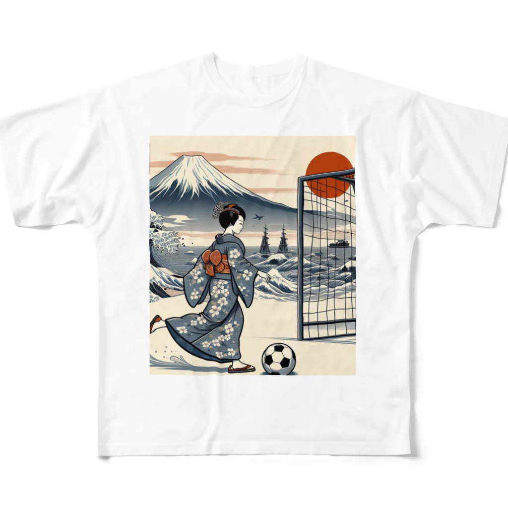 foot8の浮世絵にしてみた3 All-Over Print T-Shirt