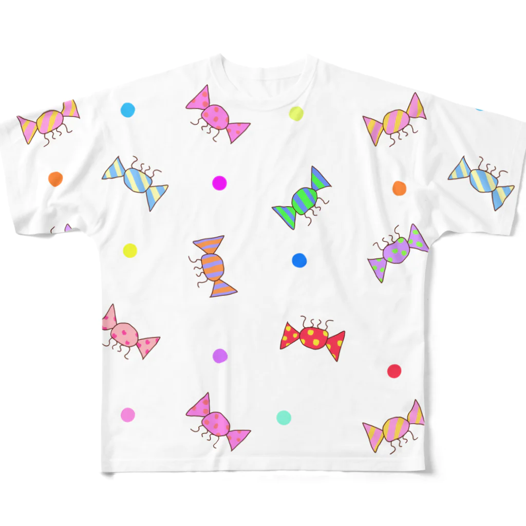 K@i𖤐のきゃんでぃくらげいっぱい All-Over Print T-Shirt