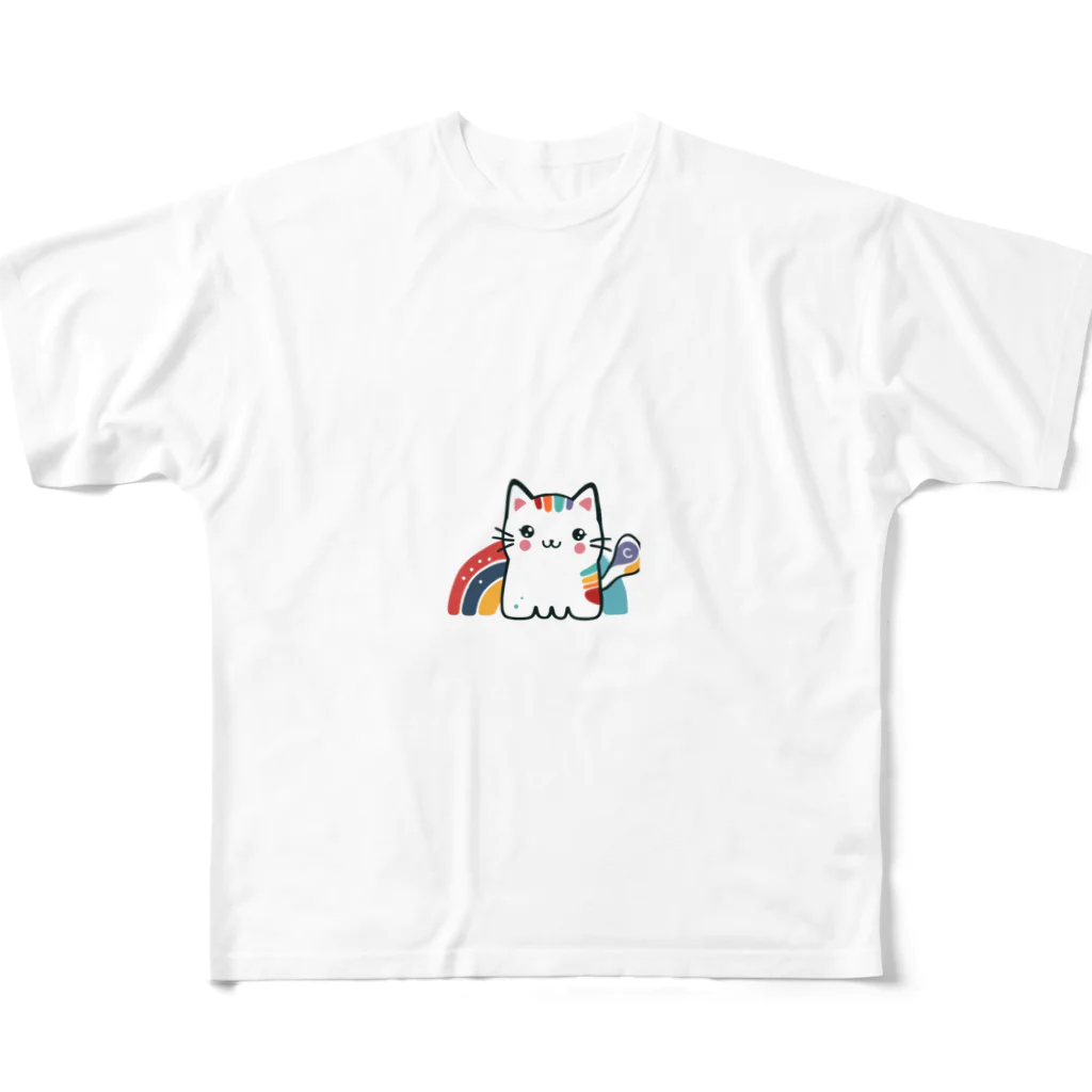 yielanggo007の虹のねこ All-Over Print T-Shirt