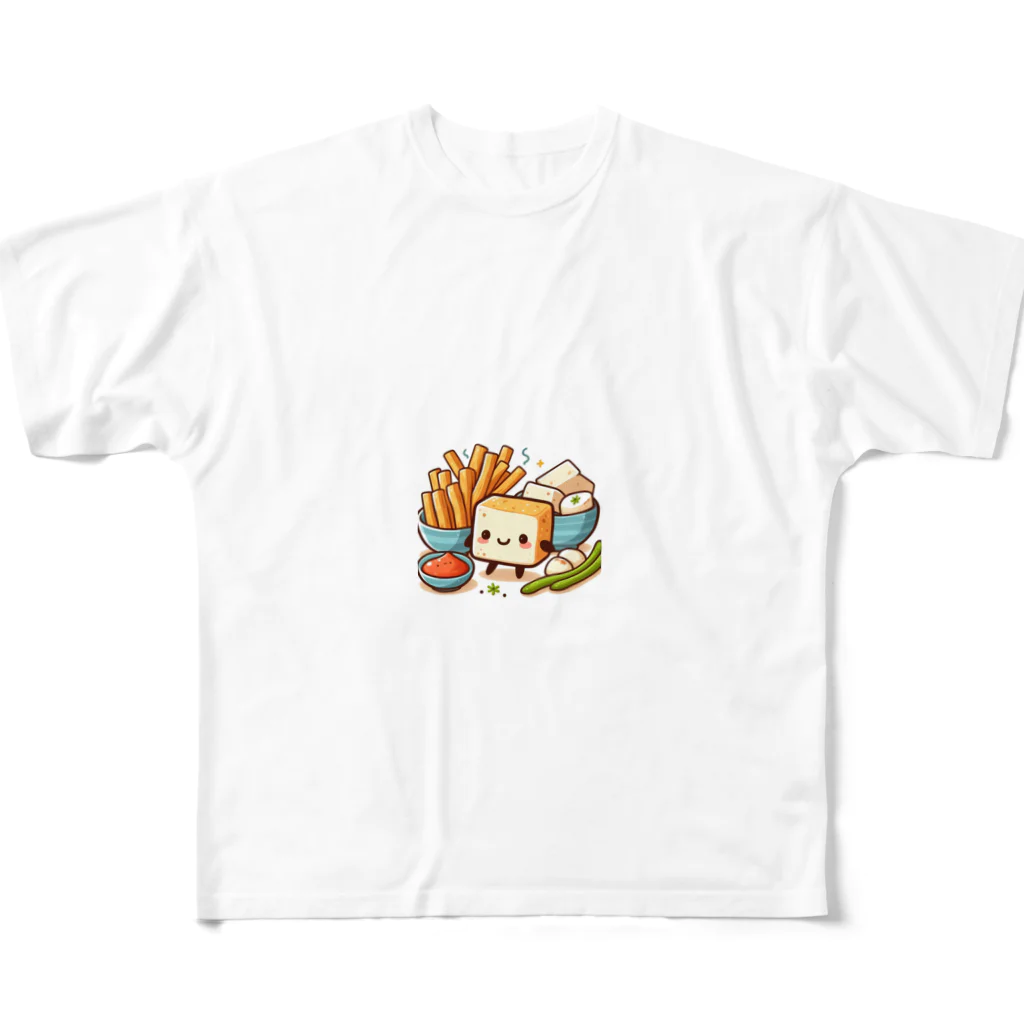 shalify53の揚げ豆腐ちゃん フルグラフィックTシャツ