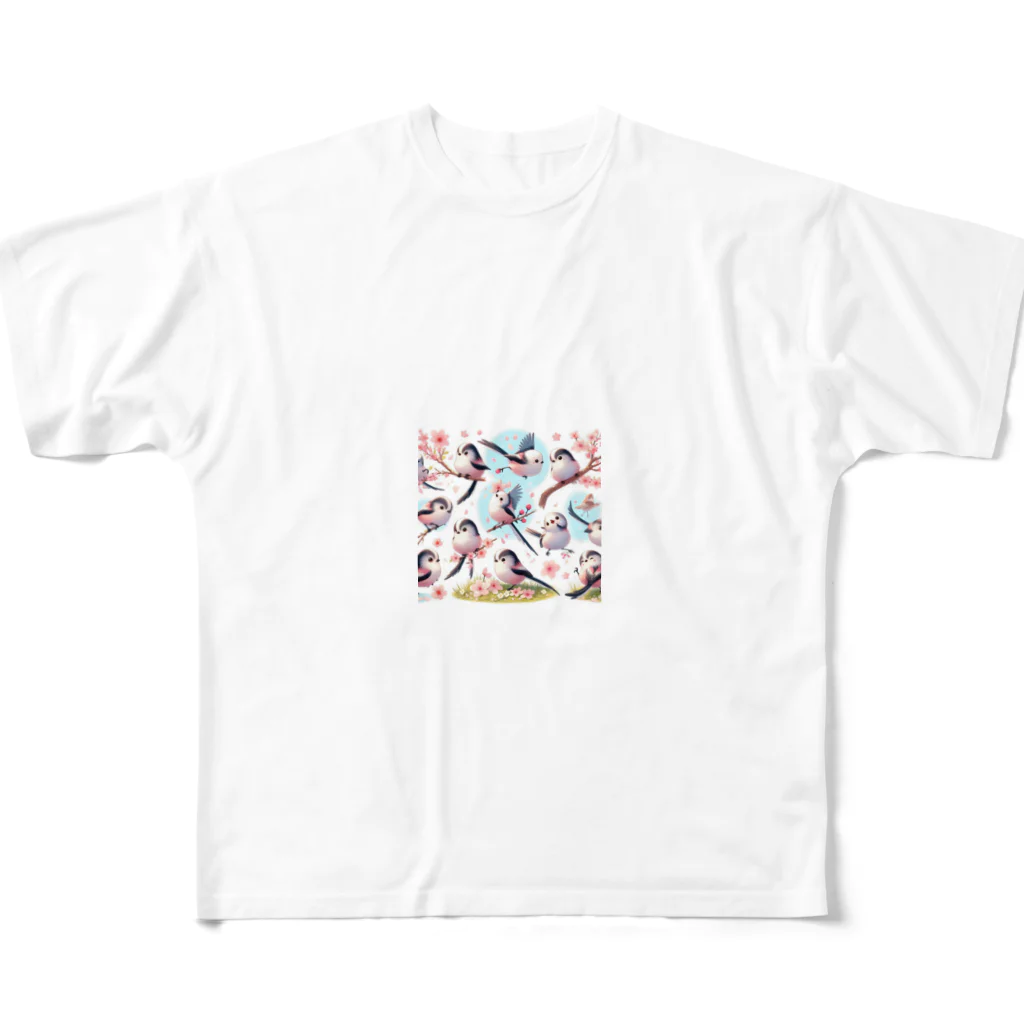 レイミーショップの雪の精霊シマエナガのキャラクターグッズ All-Over Print T-Shirt