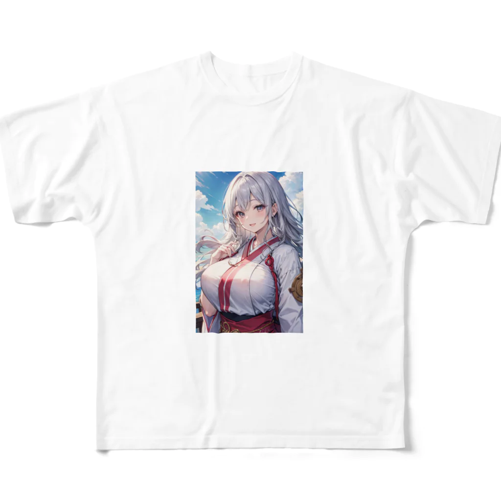 巫女スタぐらむの巫女姿のママ All-Over Print T-Shirt