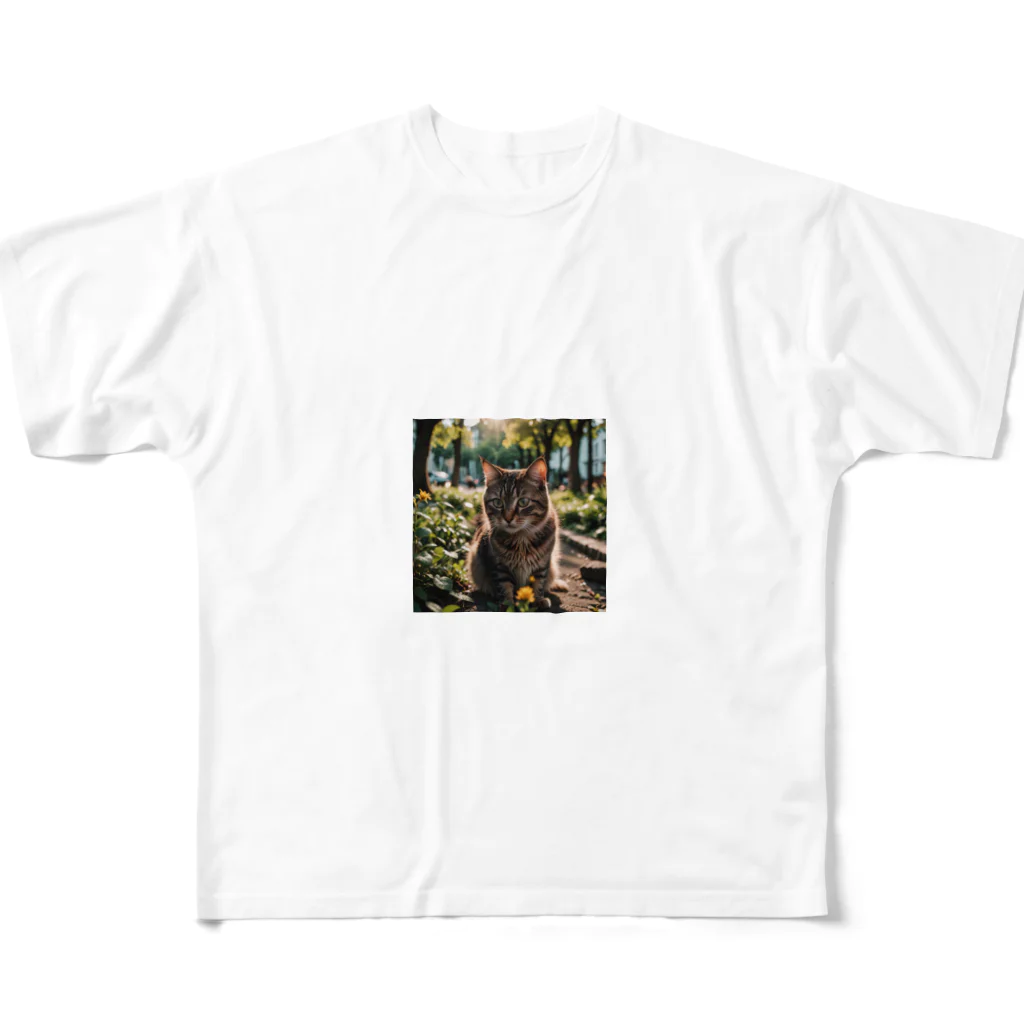 AI Design Labの旅する猫 フルグラフィックTシャツ