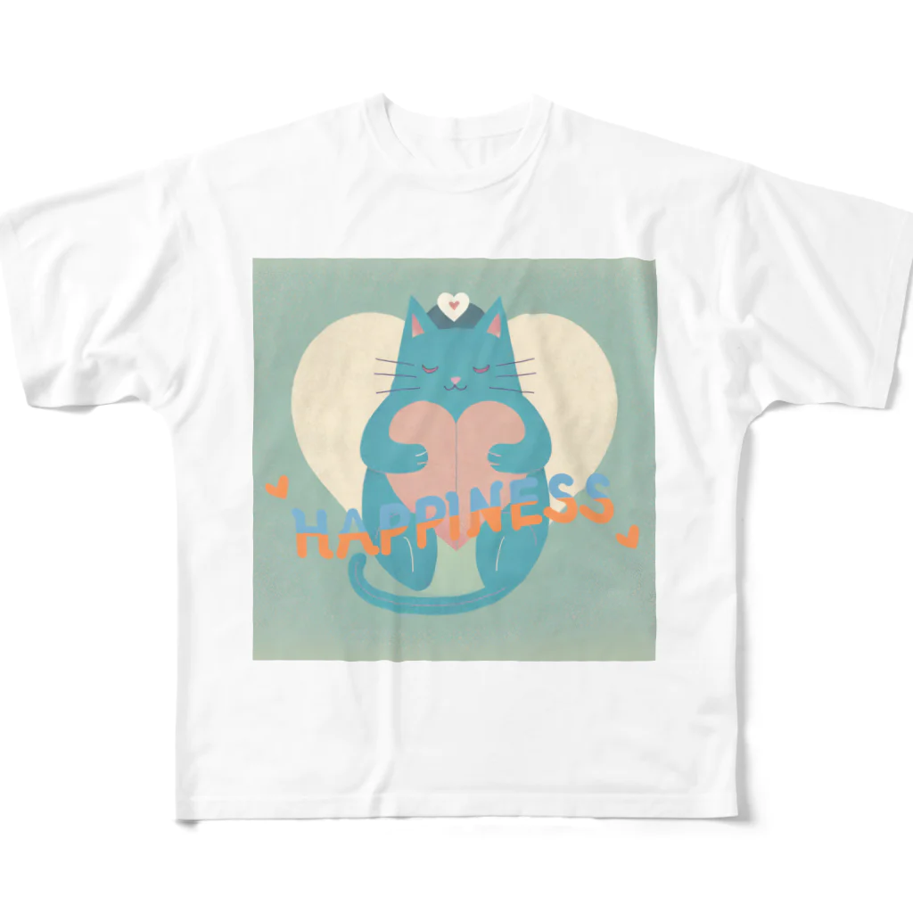 きなこのHappy Lifeのhappiness All-Over Print T-Shirt