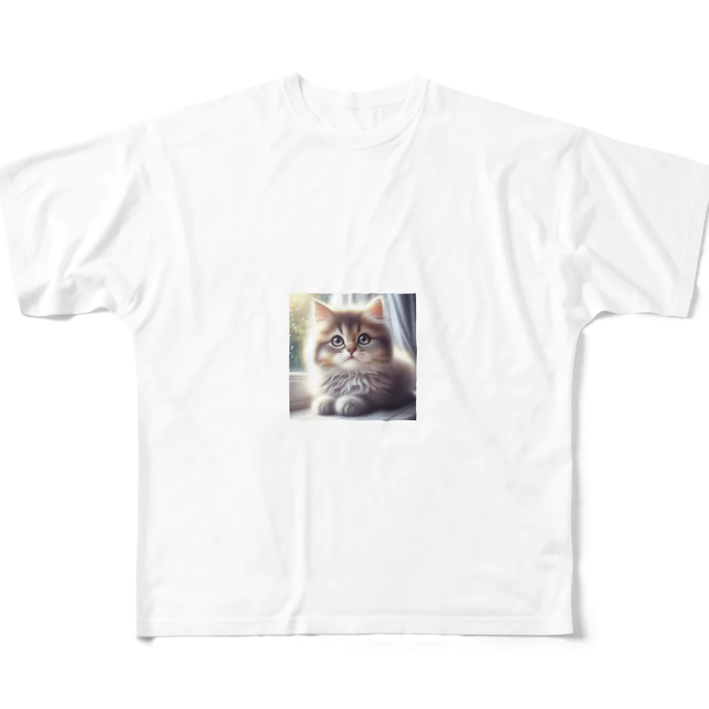 harumama04の子猫のキャラクターグッズです。 All-Over Print T-Shirt