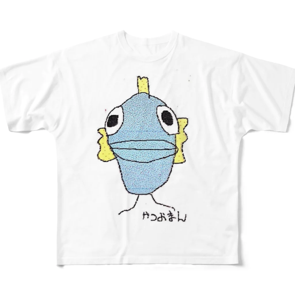 ぱおぱおショップのかつおぶし屋のかつおまん フルグラフィックTシャツ