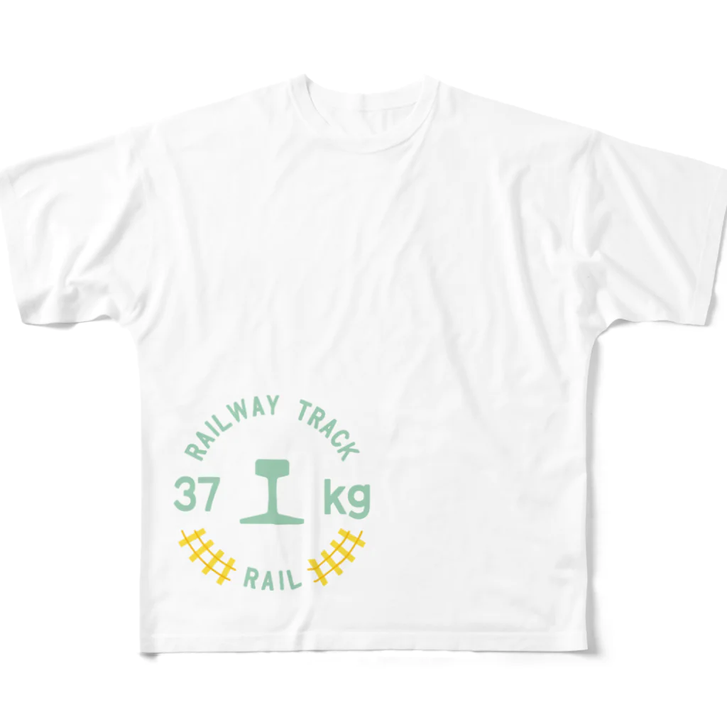 KYUTEKKIの37kgレール フルグラフィックTシャツ