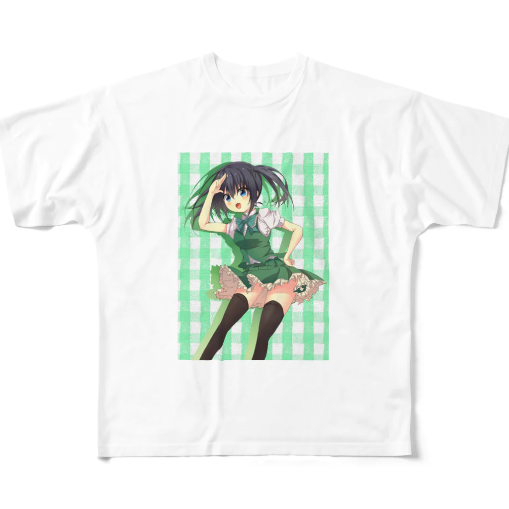 のだまクリエイターズらぼの緑ちゃん フルグラフィックTシャツ