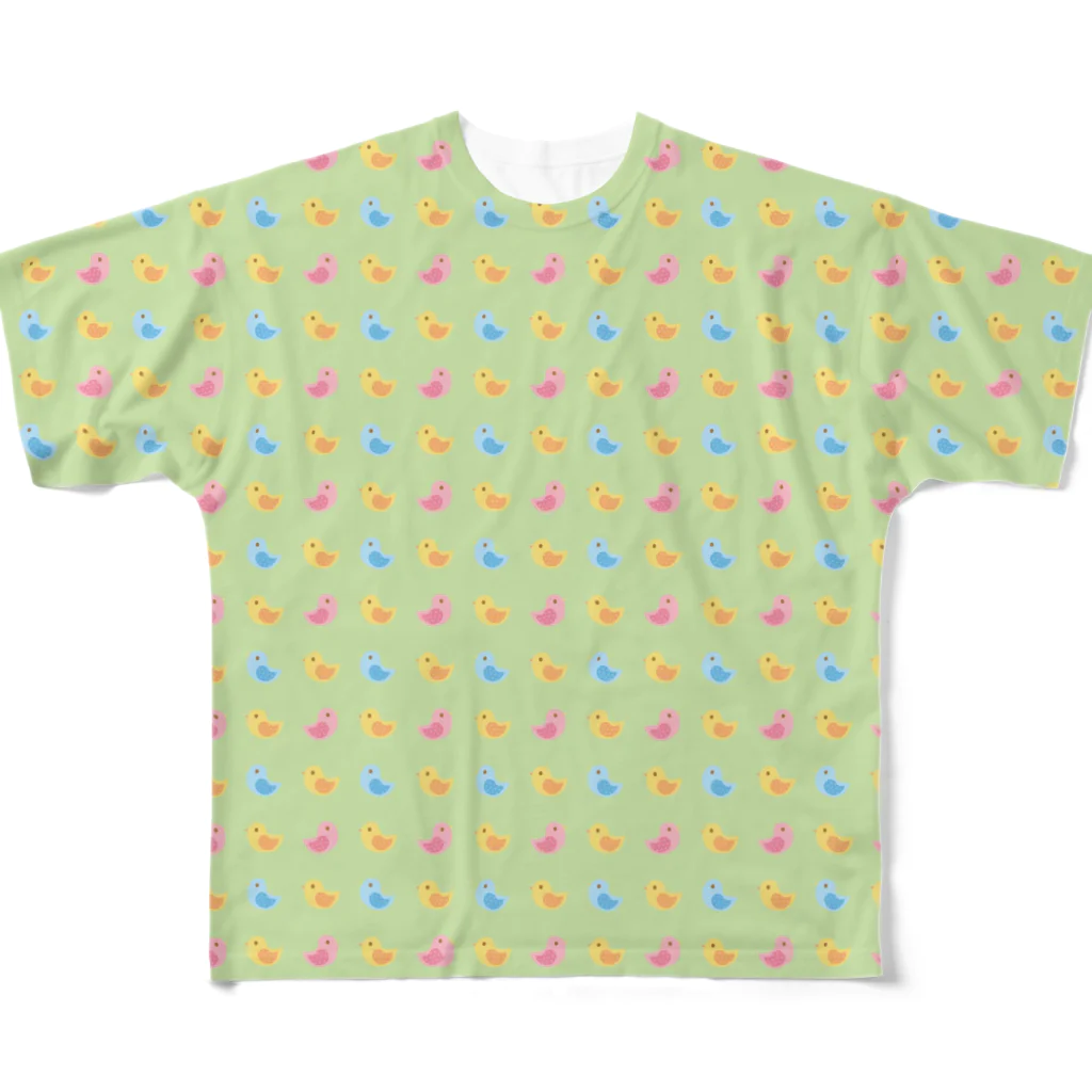 パグとミニブタの母のひよこ All-Over Print T-Shirt