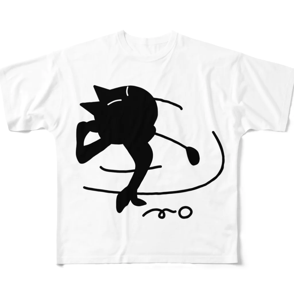 B-catのゴルフ猫 フルグラフィックTシャツ