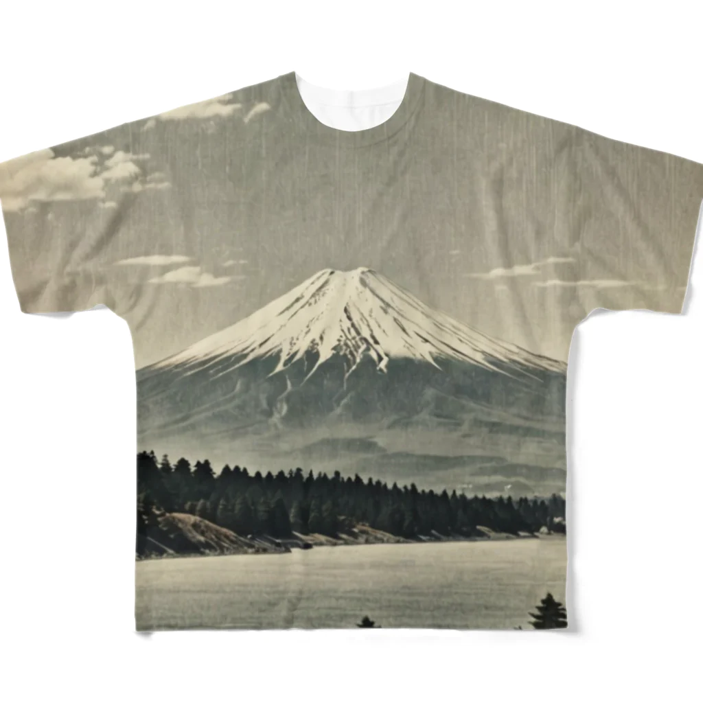 Kaz_Alter777の古風な富士山 フルグラフィックTシャツ
