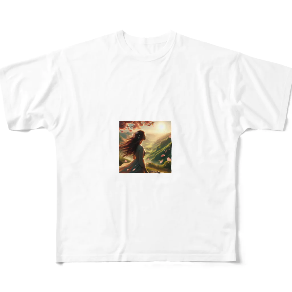 SWQAの春風に吹かれる女王 All-Over Print T-Shirt