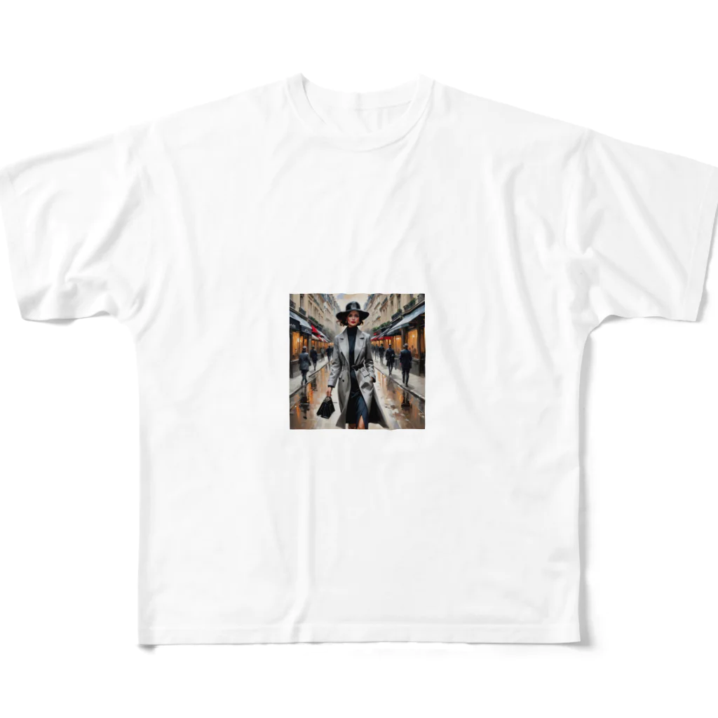 potepokeの"Inspired by Parisian streets" All-Over Print T-Shirt