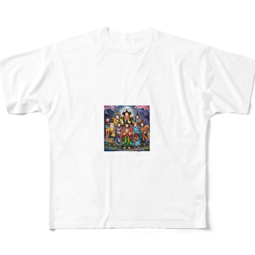 幸運招来の七福神必ず幸運やってきます All-Over Print T-Shirt