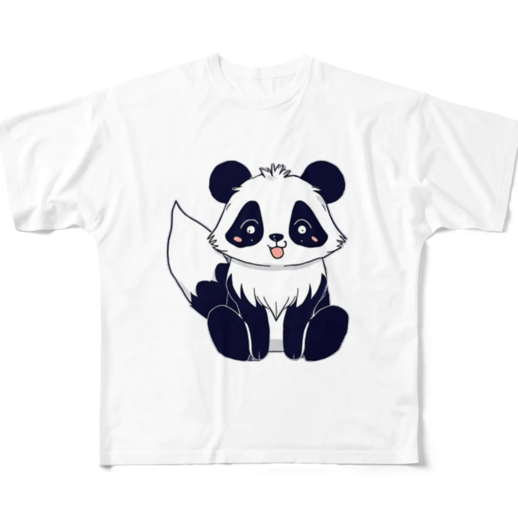 G-EICHISのかわいいパンダ＆キツネ All-Over Print T-Shirt