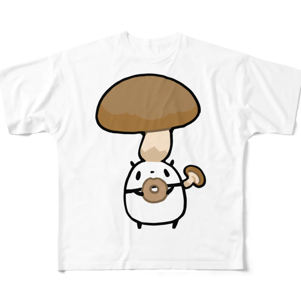 うさやのシイタケに侵食されるパンダ All-Over Print T-Shirt