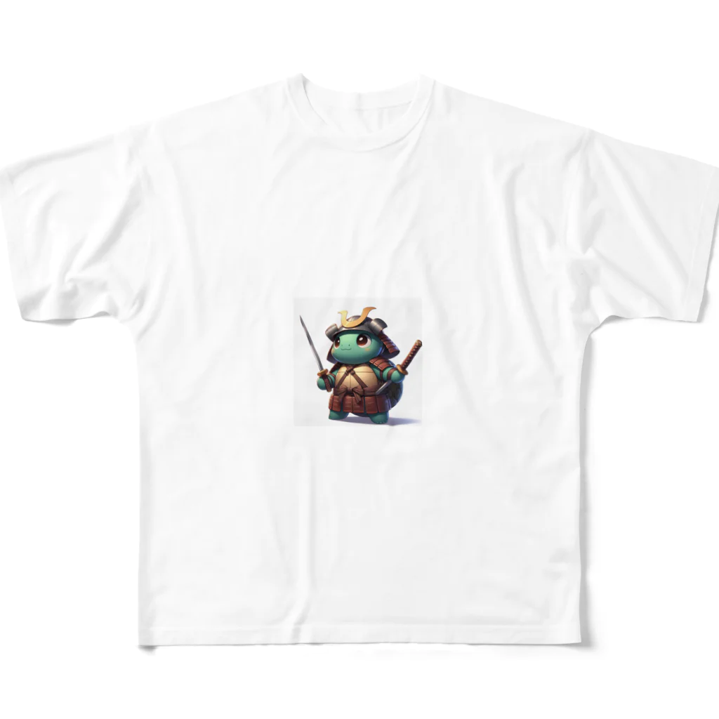 dai-k_1977のかわいい亀侍 フルグラフィックTシャツ