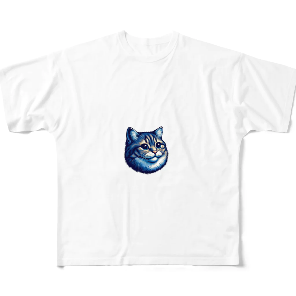 Putting love into animals.shopの喜びの猫 All-Over Print T-Shirt