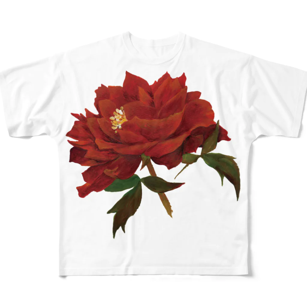 【公式】ぺぺオンラインストアのpepe garden【牡丹】 All-Over Print T-Shirt