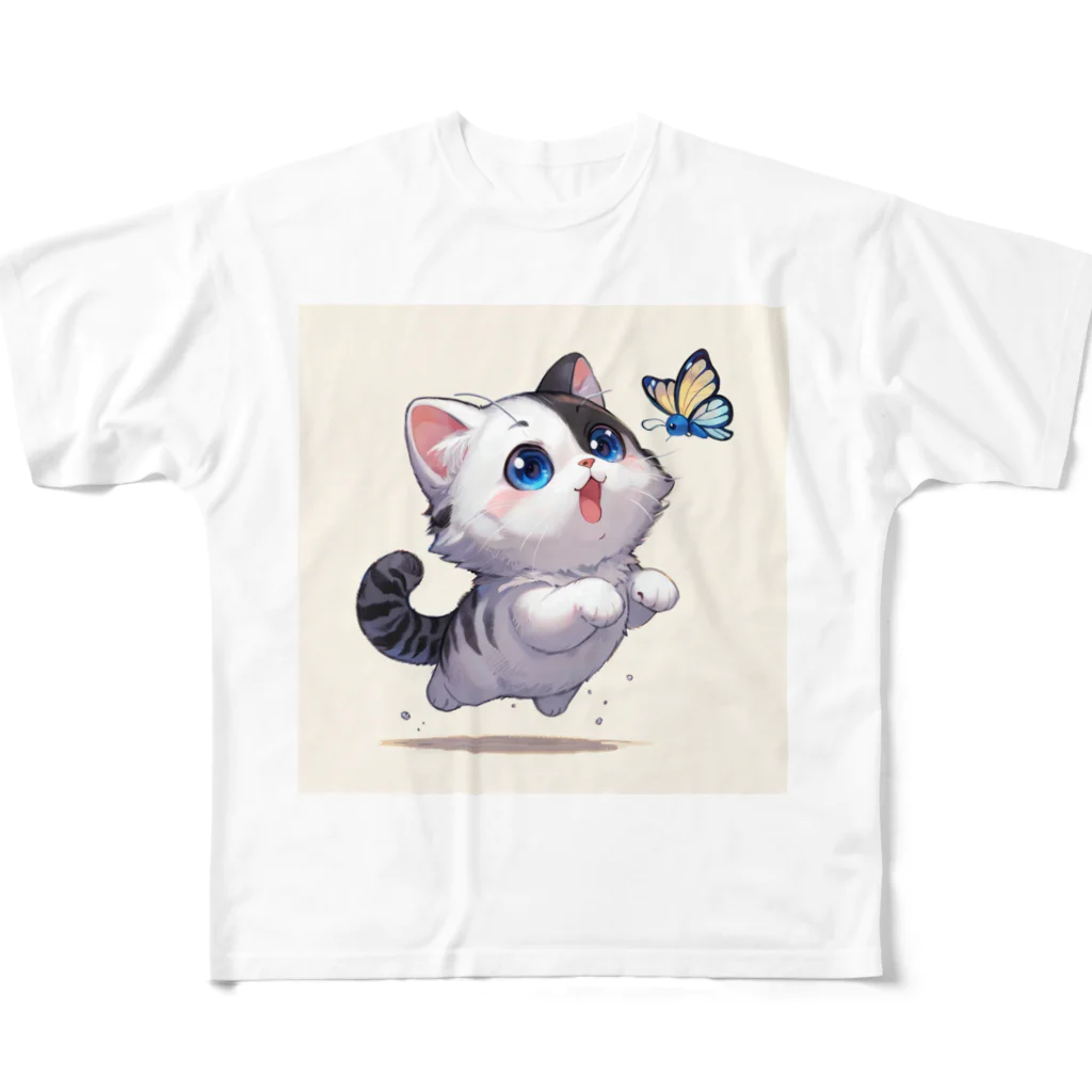 yos-1292583のねこニコばん All-Over Print T-Shirt