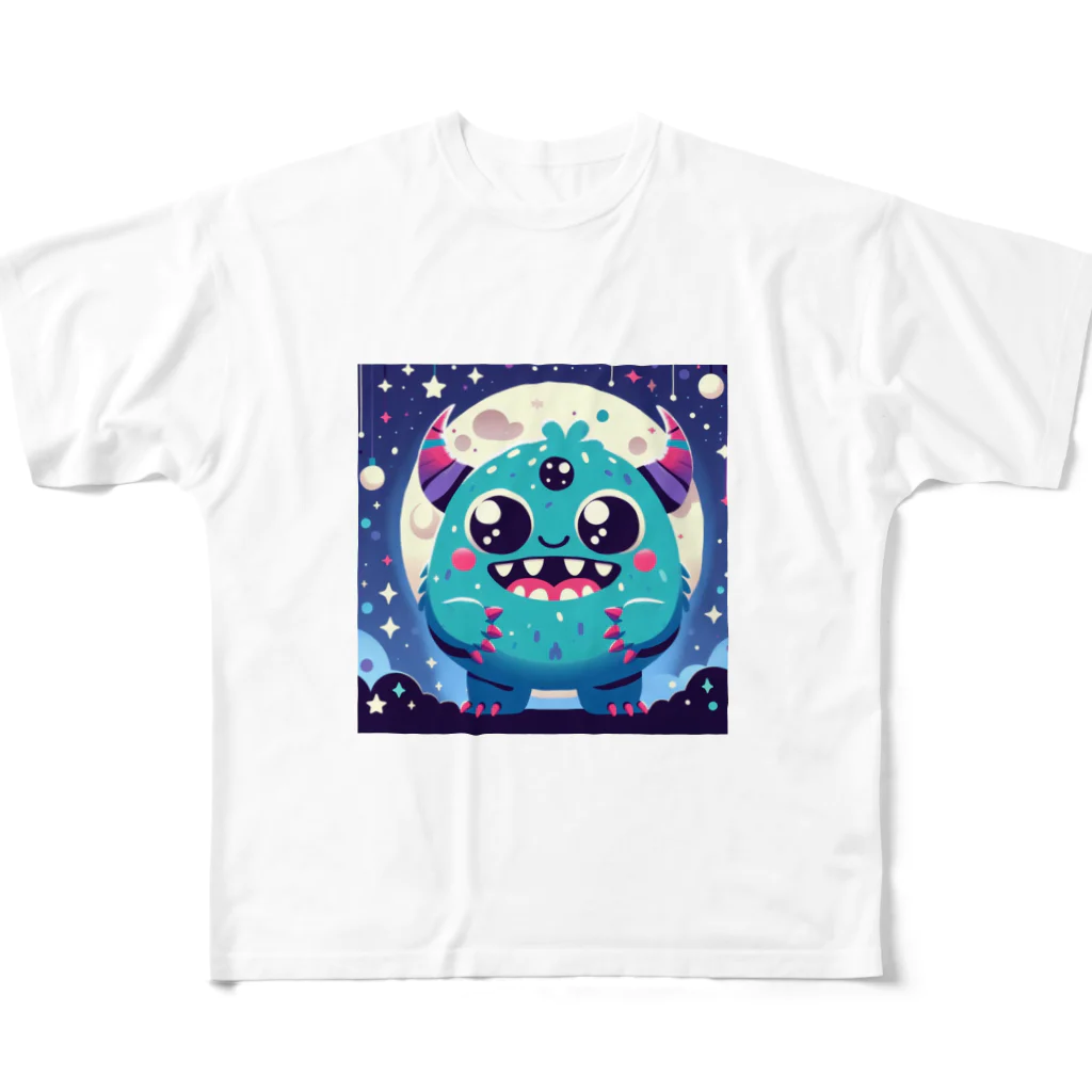 キャラクターズの可愛いキラキラモンスター1 All-Over Print T-Shirt