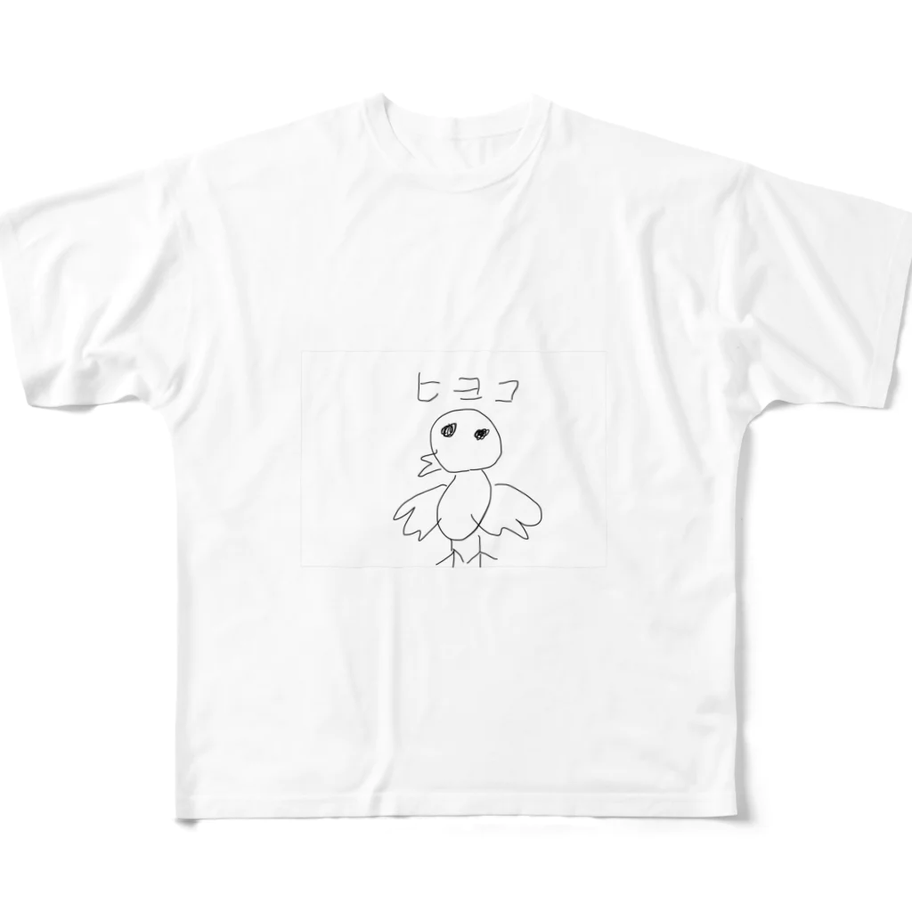 hetaTのhetaTひよこ フルグラフィックTシャツ