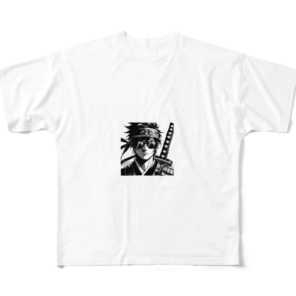 namidamakiのグラサン侍 All-Over Print T-Shirt