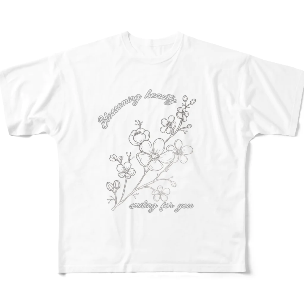 Kotoha-shopの桜の花言葉 フルグラフィックTシャツ