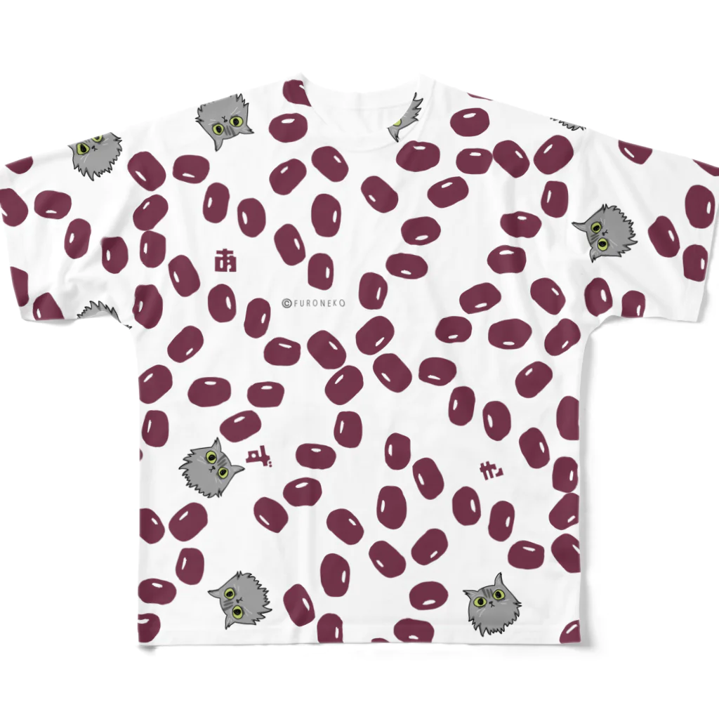 FURONEKOの小豆なあずきちゃん All-Over Print T-Shirt