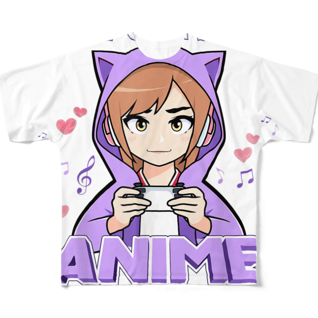 World_Teesのアニメガール - アニメと多分3人くらいしか興味がない フルグラフィックTシャツ