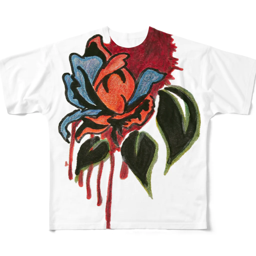 Capricious CatsのBratty Rose All-Over Print T-Shirt