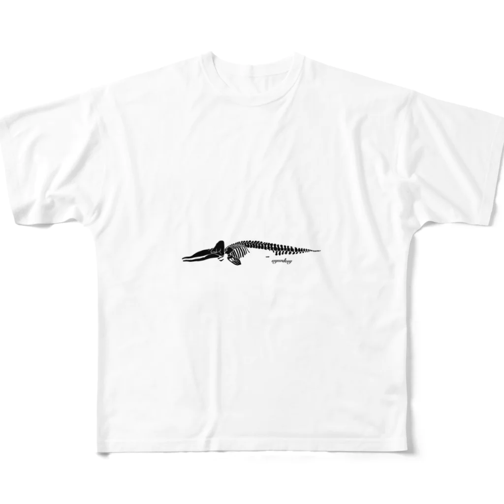 ayunksyのマッコウクジラの標本 All-Over Print T-Shirt