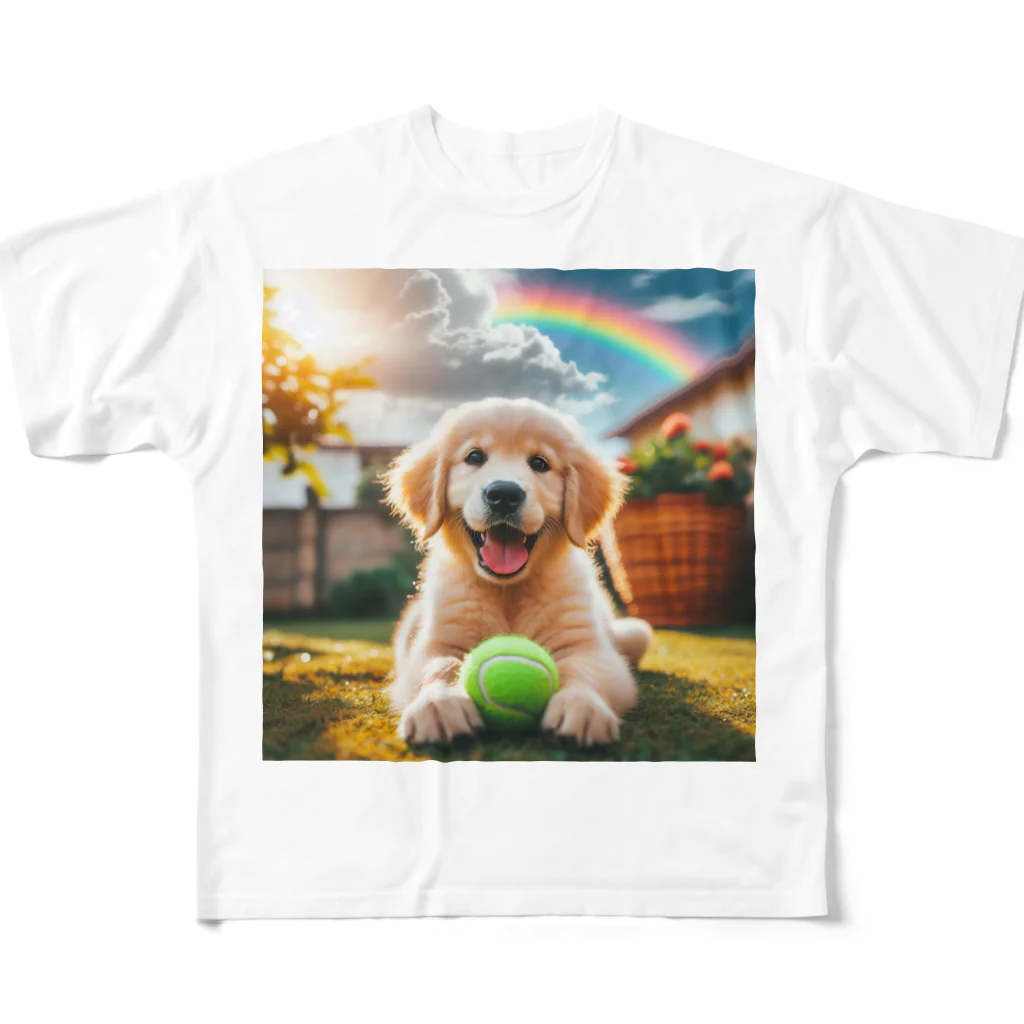 アニマルペイントの犬のグッズ All-Over Print T-Shirt