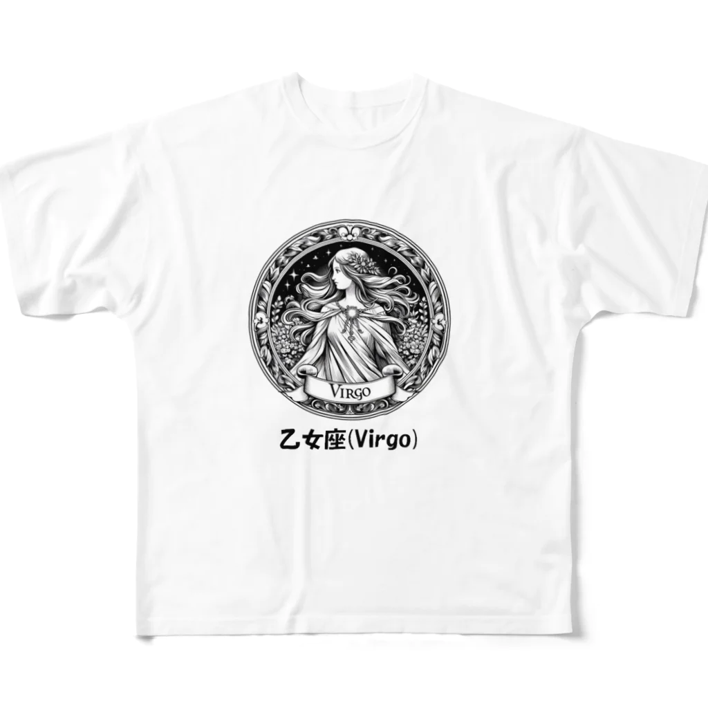 keystoneの乙女座(Virgo) フルグラフィックTシャツ