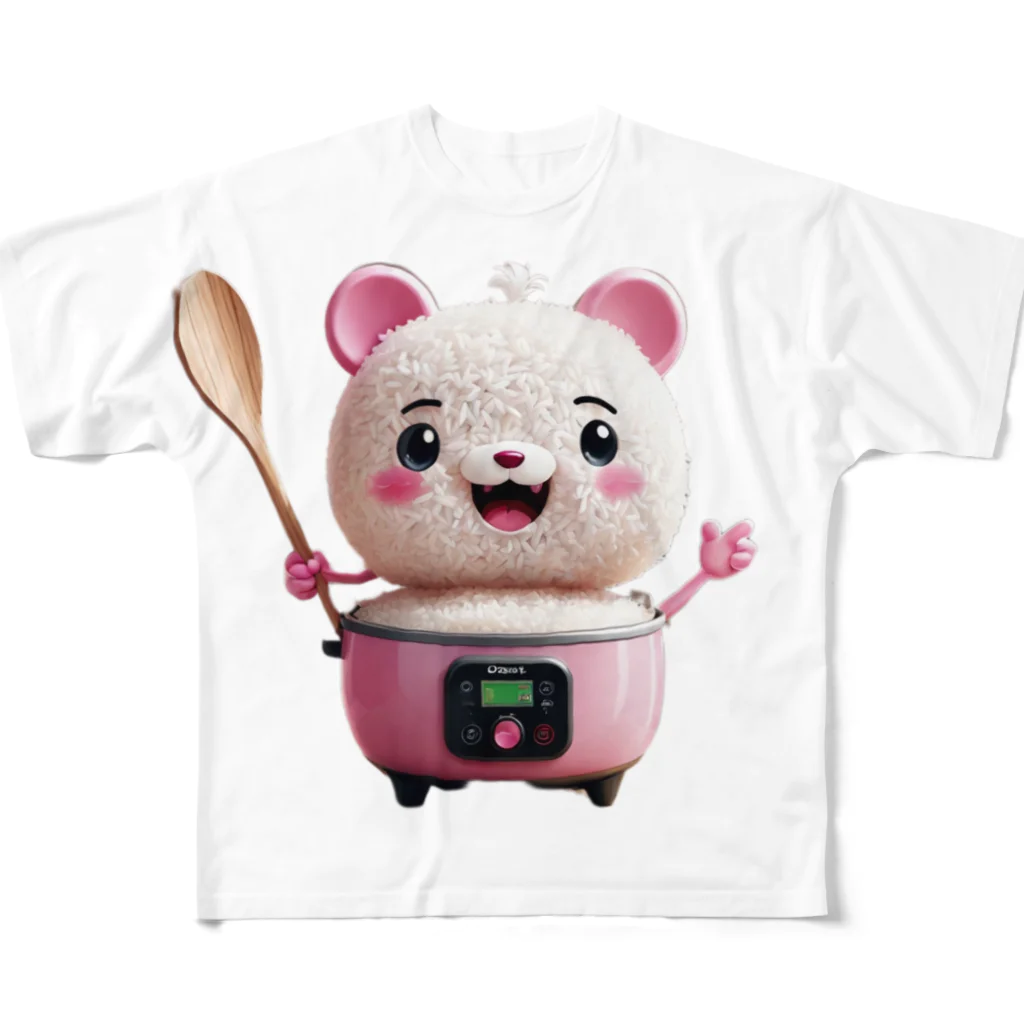 AI妖怪大図鑑の炊飯器妖怪　妖印（ようじるし） フルグラフィックTシャツ