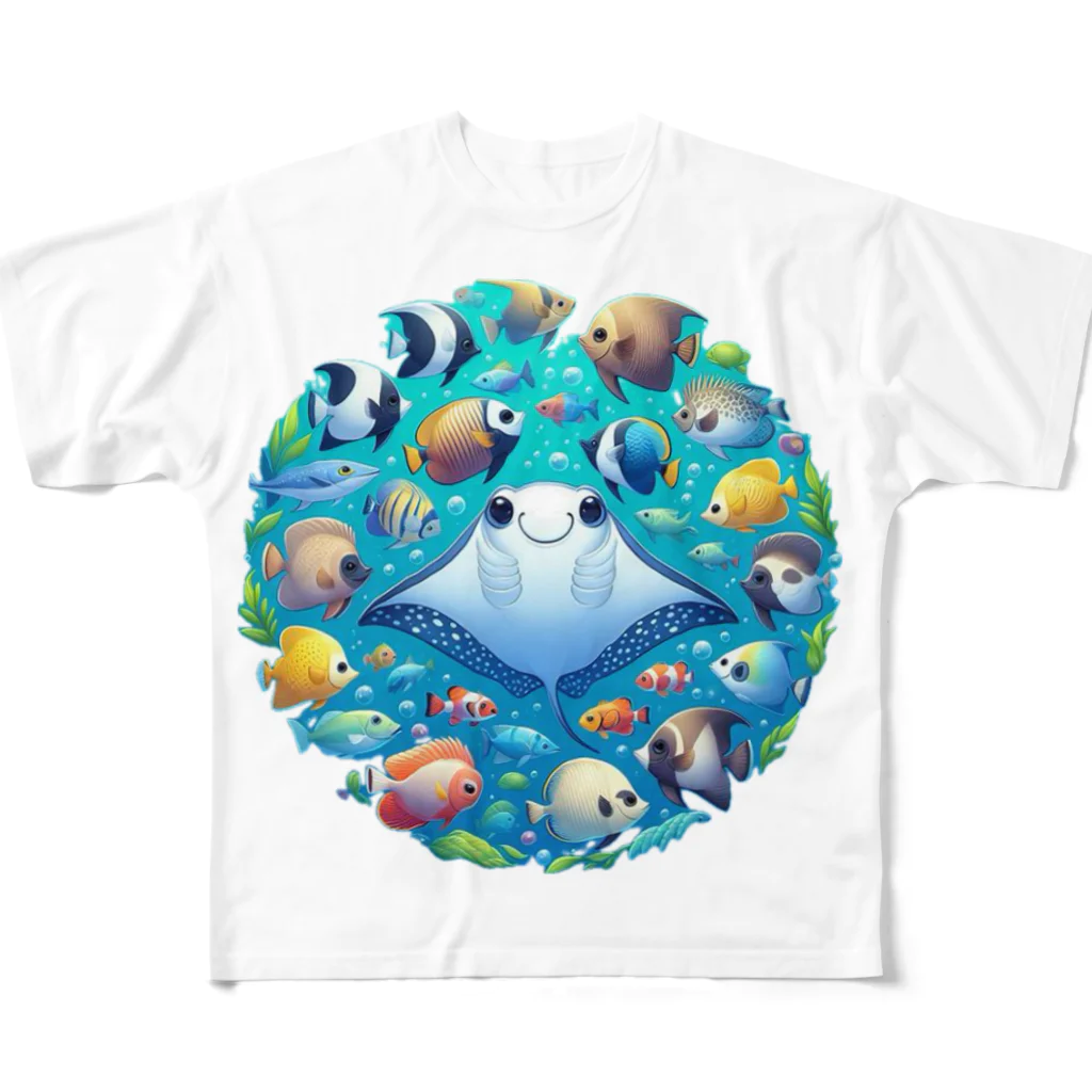 パパリスのOceanズ All-Over Print T-Shirt