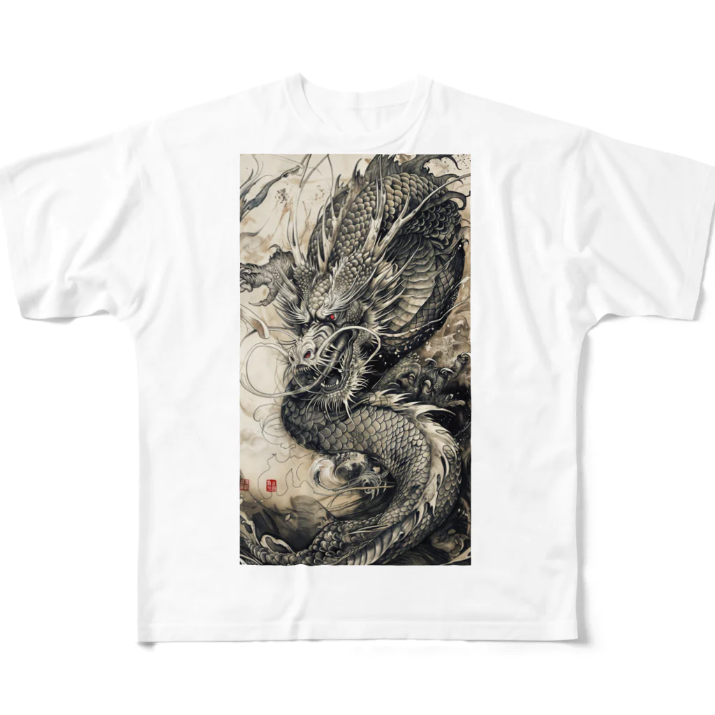 Leopardxxxの龍神 All-Over Print T-Shirt