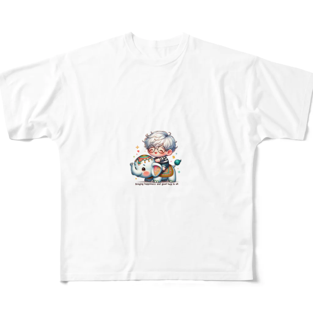 SHINICHIRO KOIDEのエレフィー (Elephie) フルグラフィックTシャツ