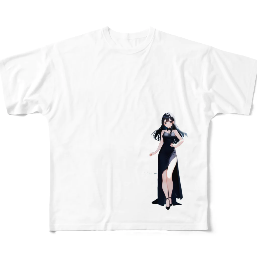 momonekokoのパーティー前の彼女 フルグラフィックTシャツ