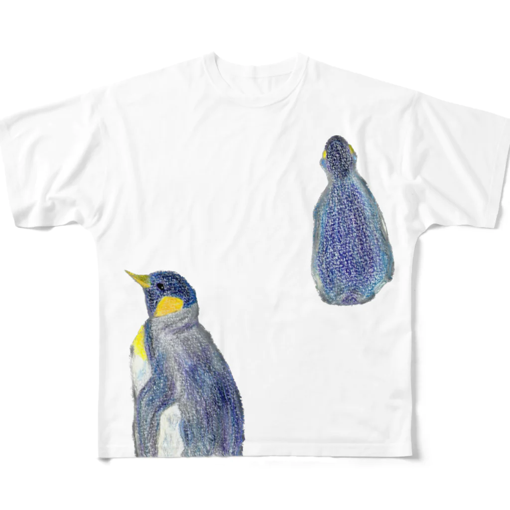 つぎの皇帝ペンギン　ふたり フルグラフィックTシャツ