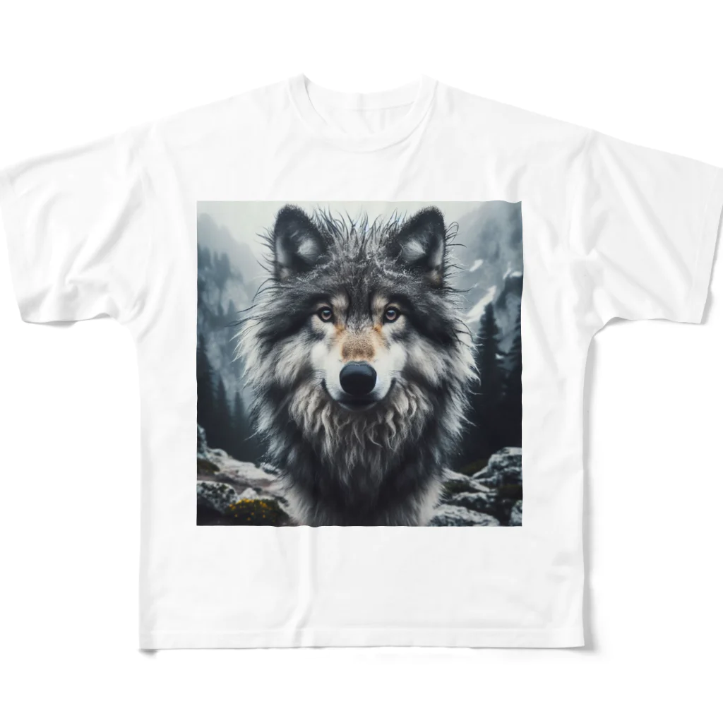 中村マコトのオオカミ　森の番人 All-Over Print T-Shirt