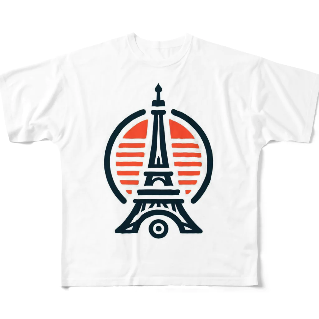 aoharu2005のPARIS2024 All-Over Print T-Shirt