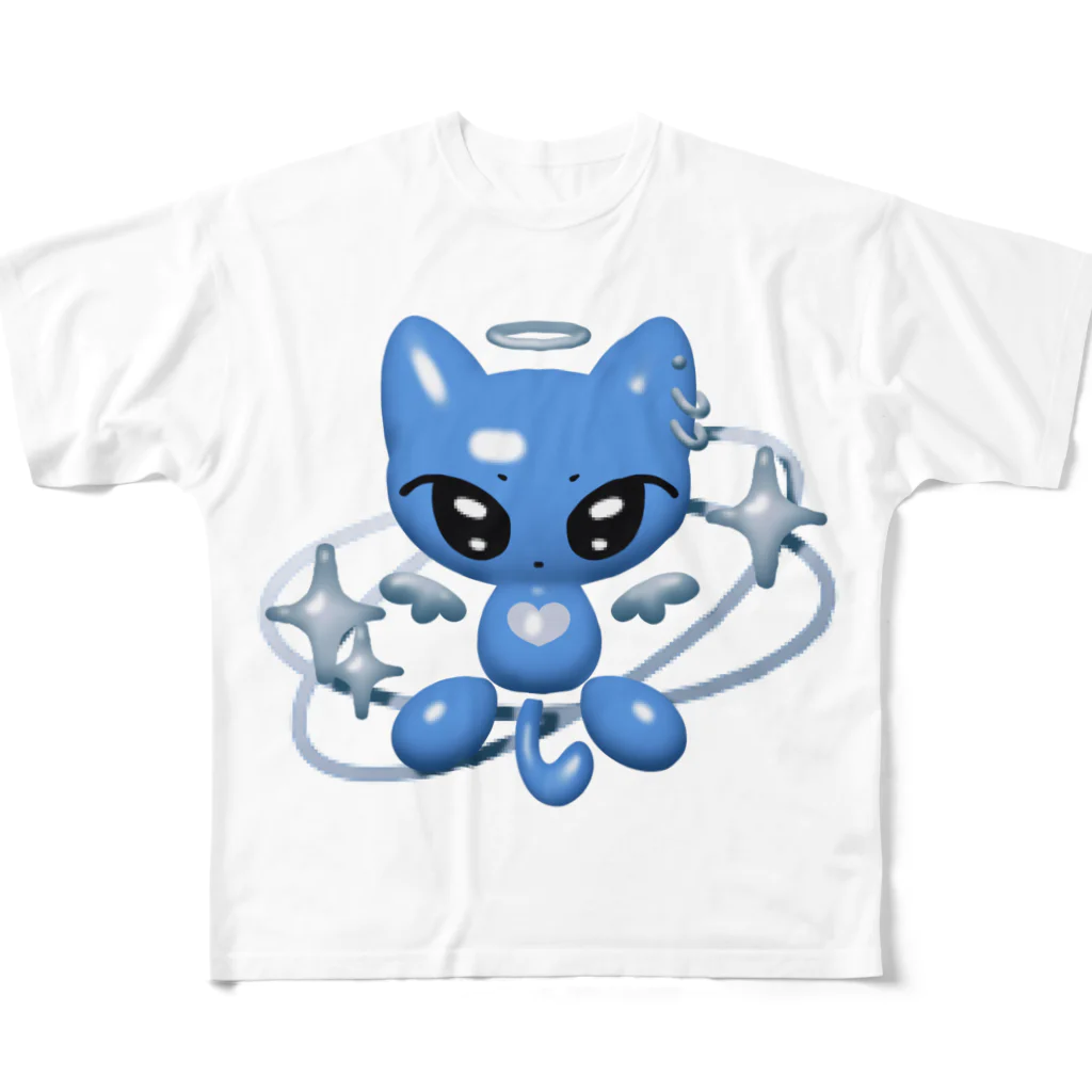 mochikonaの3DNekochan フルグラフィックTシャツ