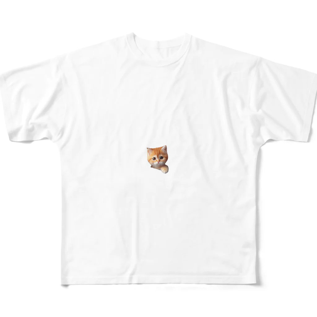 にゃんにゃんのねぇねぇ、遊ぼうにゃん！ All-Over Print T-Shirt