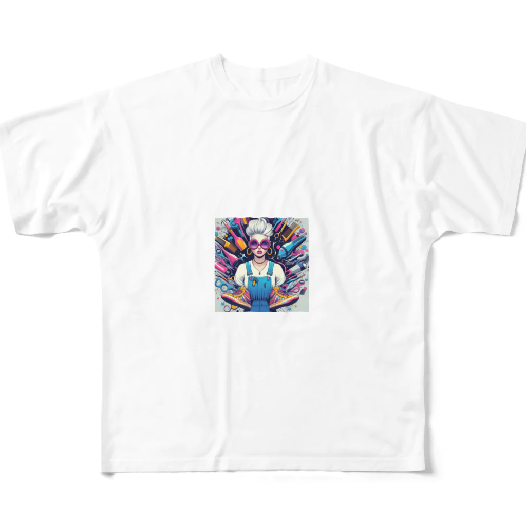 shiro_cafeの近未来美容師 All-Over Print T-Shirt