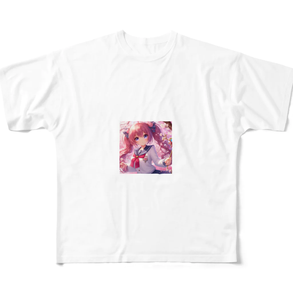 RUI_のオリジナルショップのかわいい女の子のキャラクターグッズ All-Over Print T-Shirt